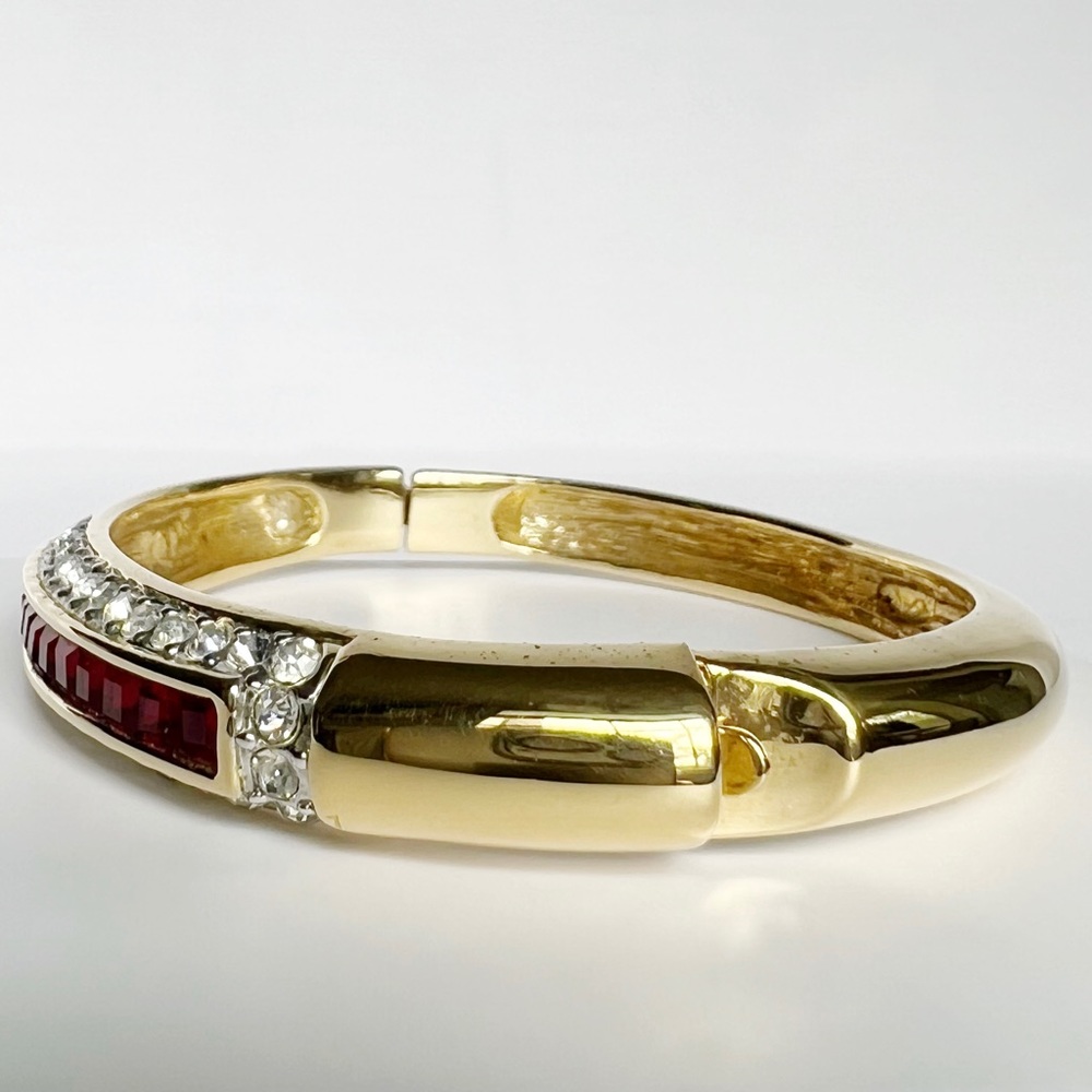 Fancy Ruby Simulated Gemstones & Round White Zirc… - image 7